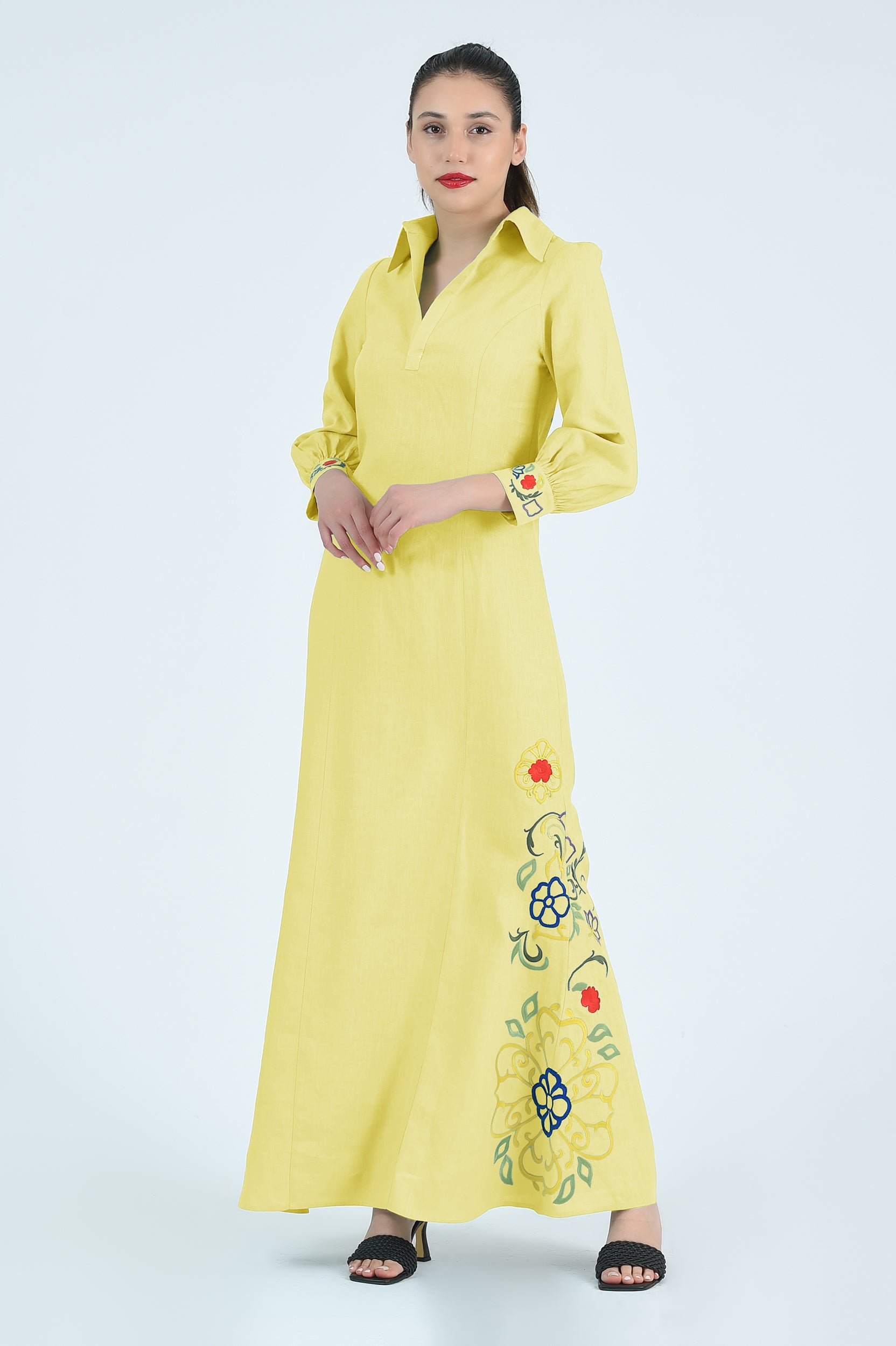 Fanm Mon Fatma Dress Mustard Lime