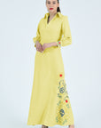 Fanm Mon Fatma Dress Mustard Lime