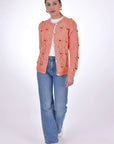AVA Cotton Button Front Cardigan