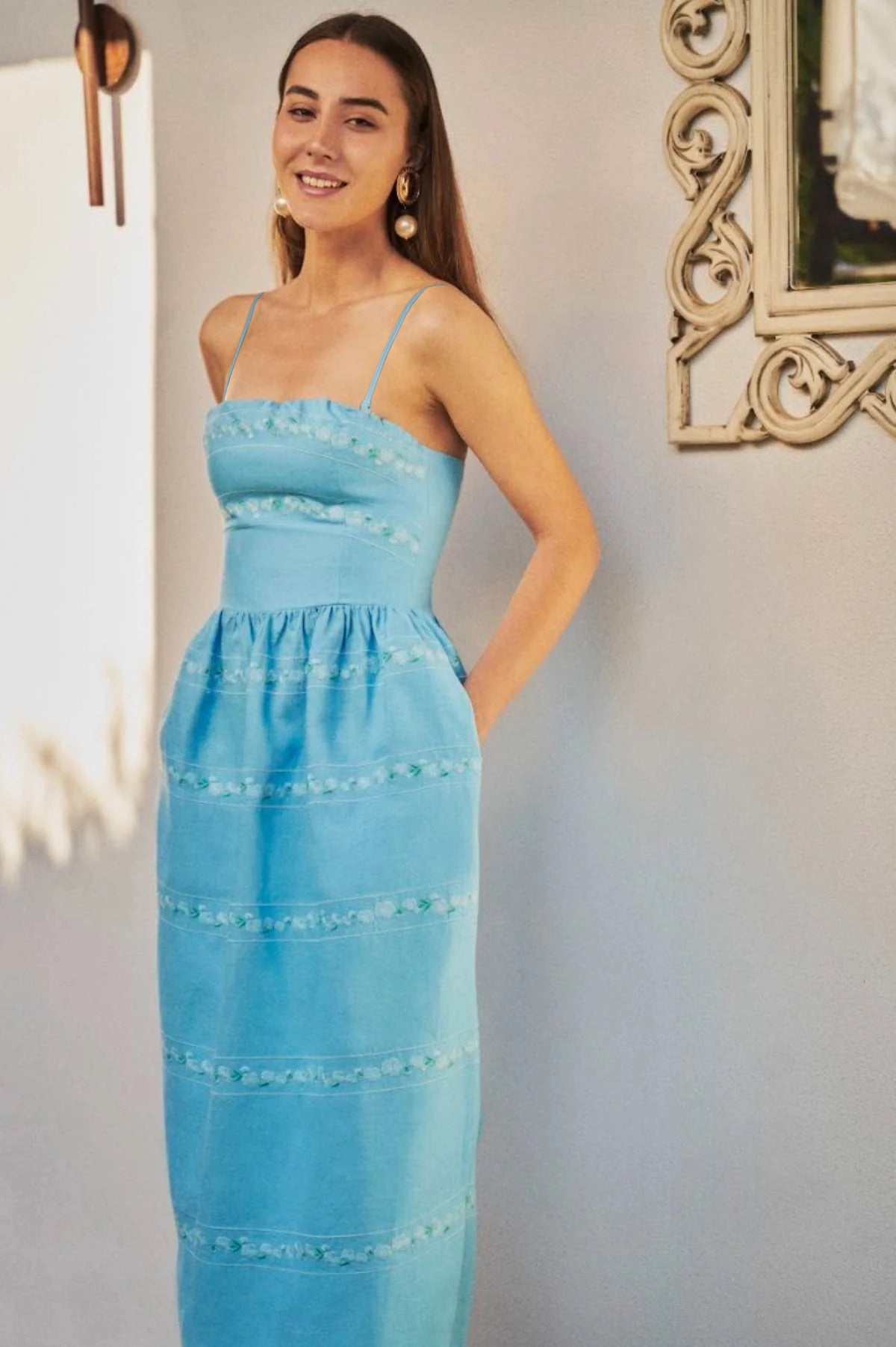 fanm mon blue dress FANM MON JAMA DRESS XXL / Teal