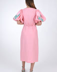 Fanm Mon Luti Linen Dress, Back View.