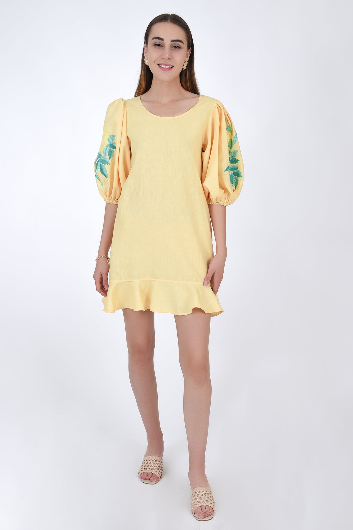 Naril Dress Front View, without waist belt.