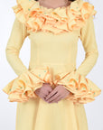 Fanm Mon Volant Ruffle Linen Dress, Ruffle detail