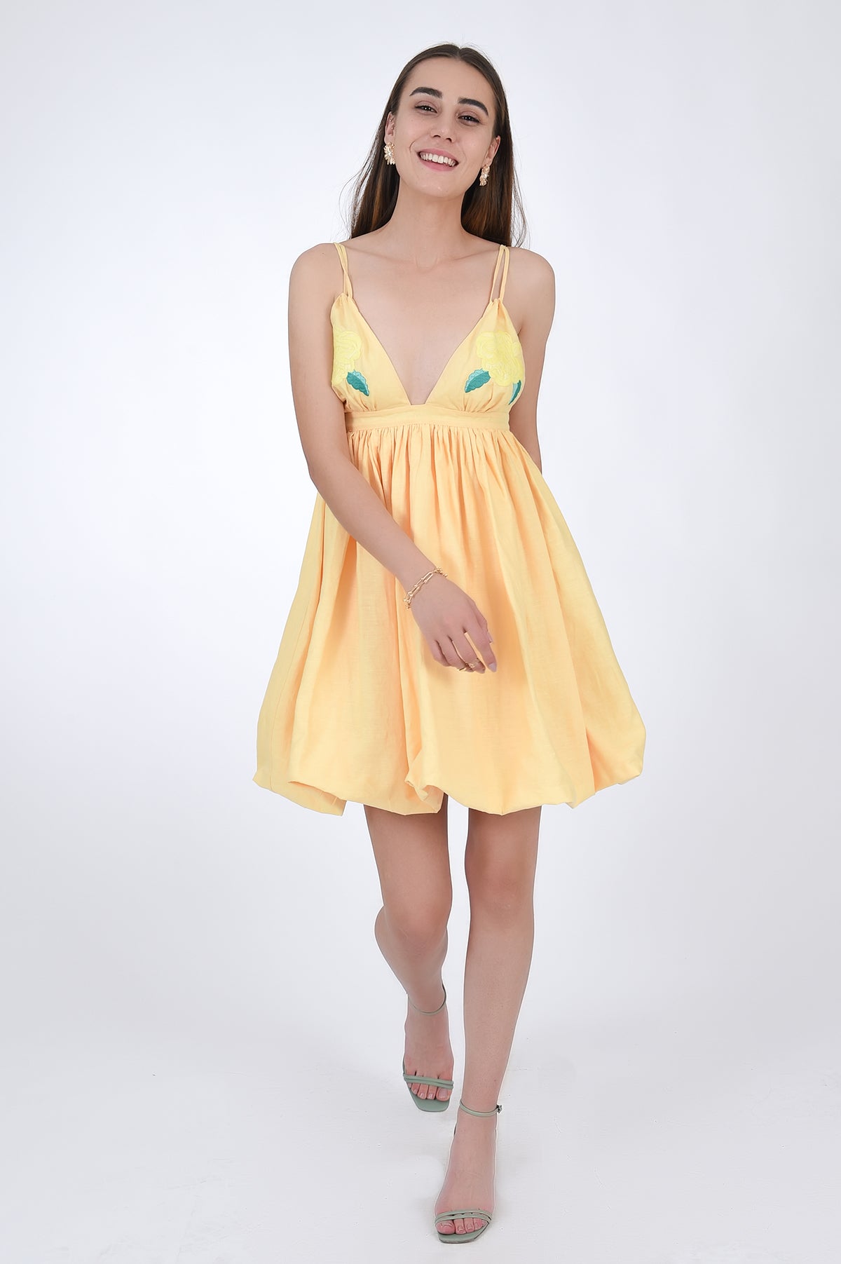 Rondal Linen Mini Dress, Front View.