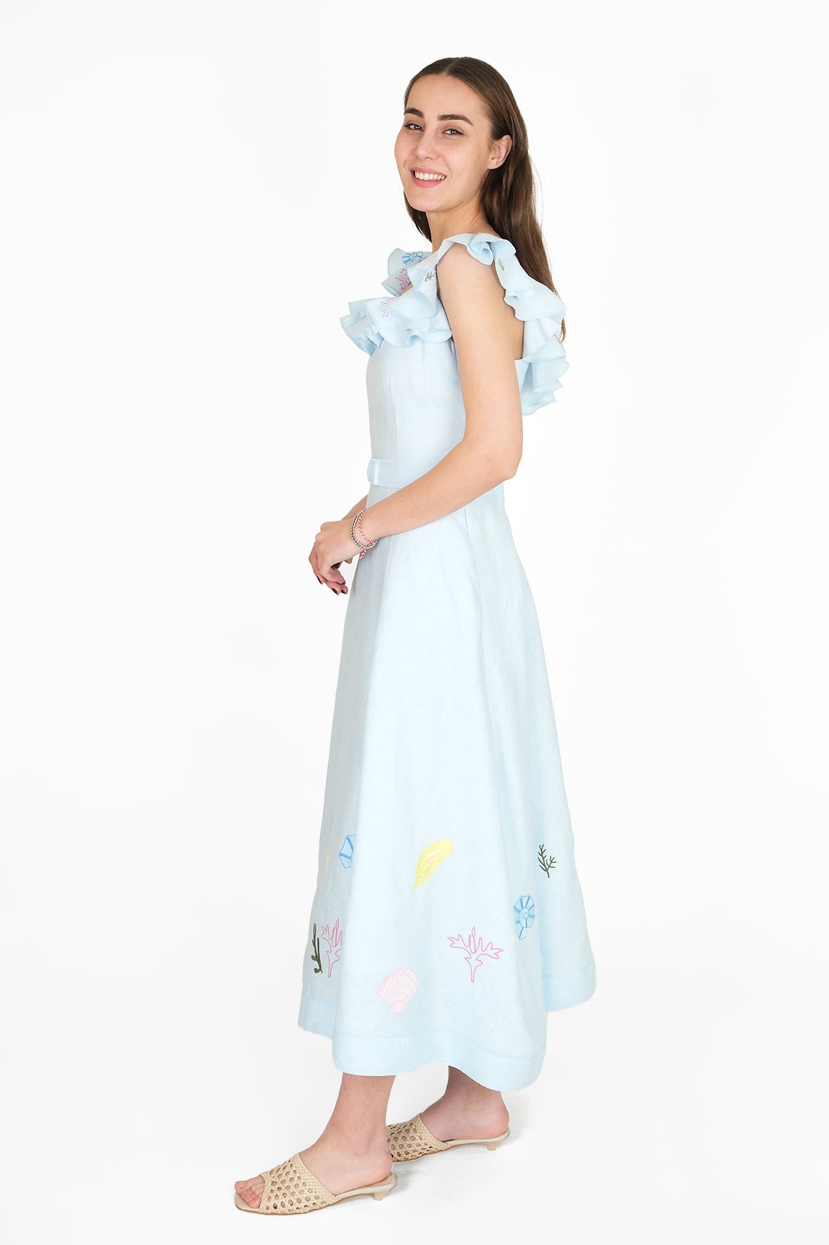 Fanm Mon x Sarah Bray Bella Dress with Ocean Reef and Under the Sea Inspired Embroidery  