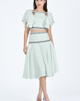 SILVER SKIRT SET