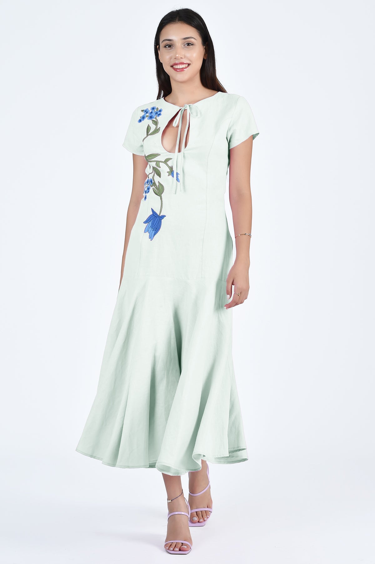 Barbara Dress in Mint Green Part of the Fanm Mon Wombman Collection