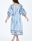 Back View of the Gabriel Blouse and Skirt Set