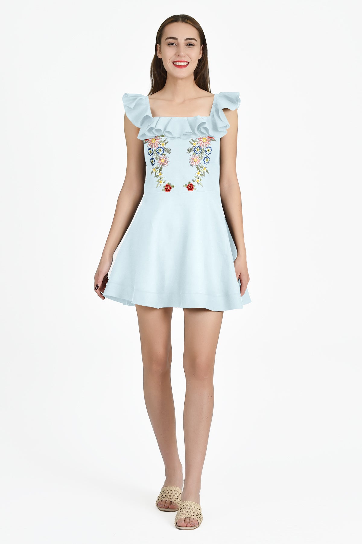 Irene Dress In Light Lagoon