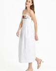 Side view of the Loadis Dress in White