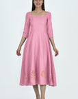Liz Adams & Fanm Mon Collaboration Coco Dress In Geranium Pink