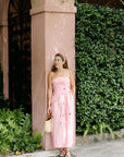 Liz Adams in our Collaboration Dress Emily with Sea Inspired Embroidery Details