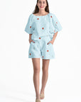 Fanm Mon Lizzie Short Set in Light Lagoon
