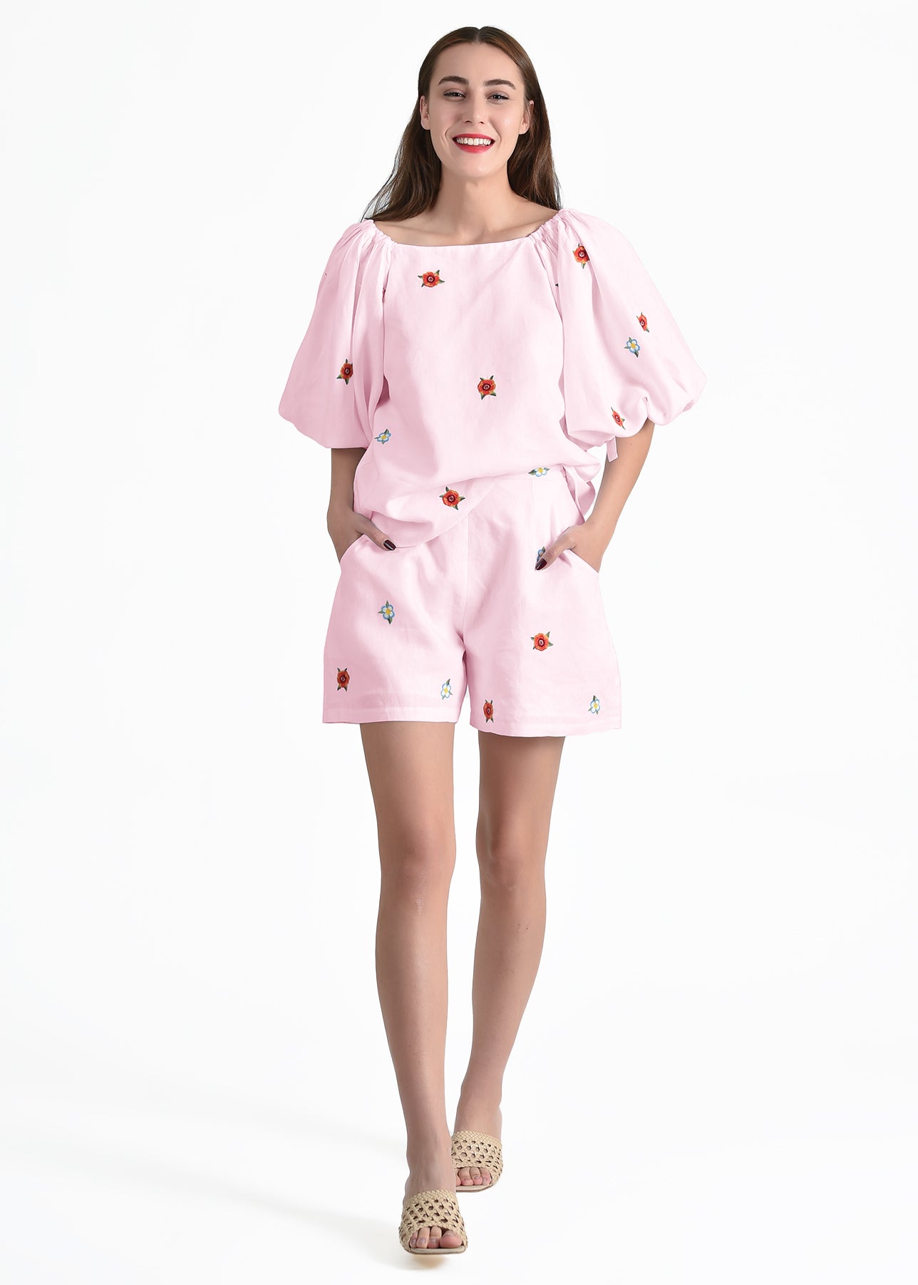Lizzie Short Set in Light Pink