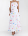 Fanm Mon and Over the Moon Maddie Strapless Floral Embroidered Dress