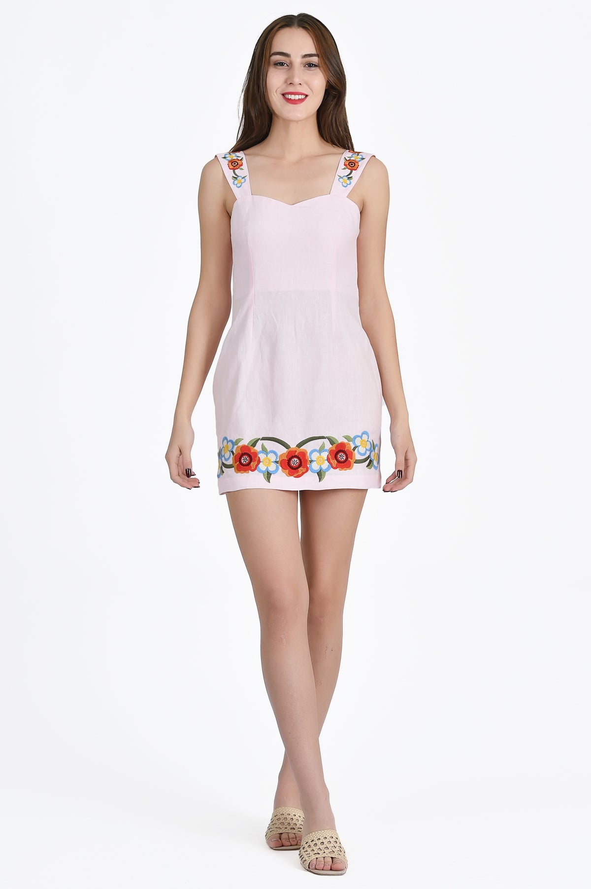 Mersin Dress without Bow in Light Pink