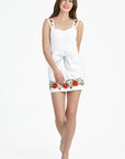 Mersin Dress with Bow in White