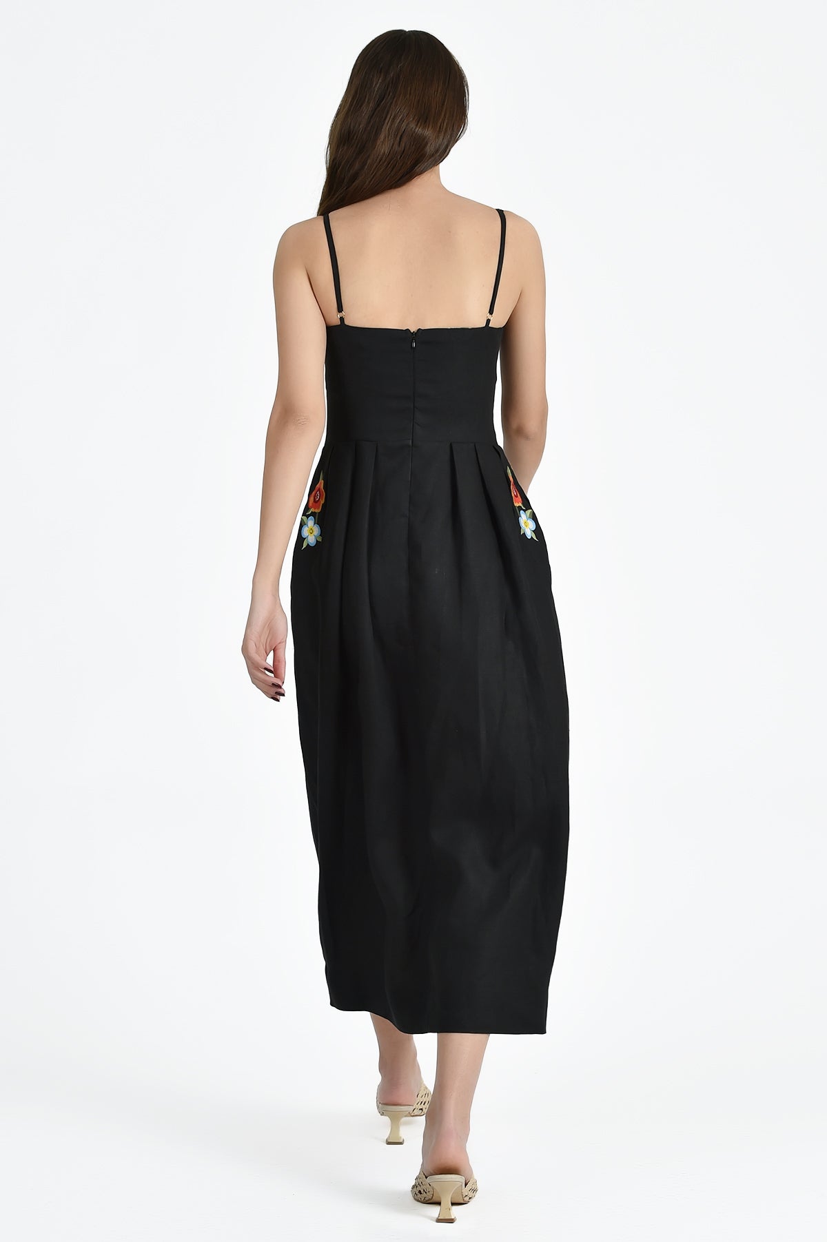 Back View of the Michou Dress in Black