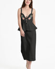Mirellle Corset Like Dress in Black