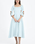 Nergis Midi Dress in Light Lagoon