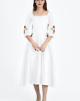 Nergis 100% Cotton Dress in White