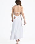 Back View of the Ophelia Dress with Tie Back and Halter
