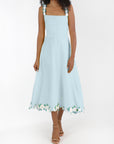 Fanm Mon x Over the Moon Sasha Dress in Light Lagoon Blue
