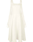 Fanm Mon x Over The Moon Shayna Dress In White with Floral Embroidery