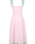 Fanm Mon x OTM Light Pink Floral Embroidered Sasha Dress