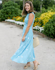 Liz Adams in the Georgie Dress in Baltic Blue