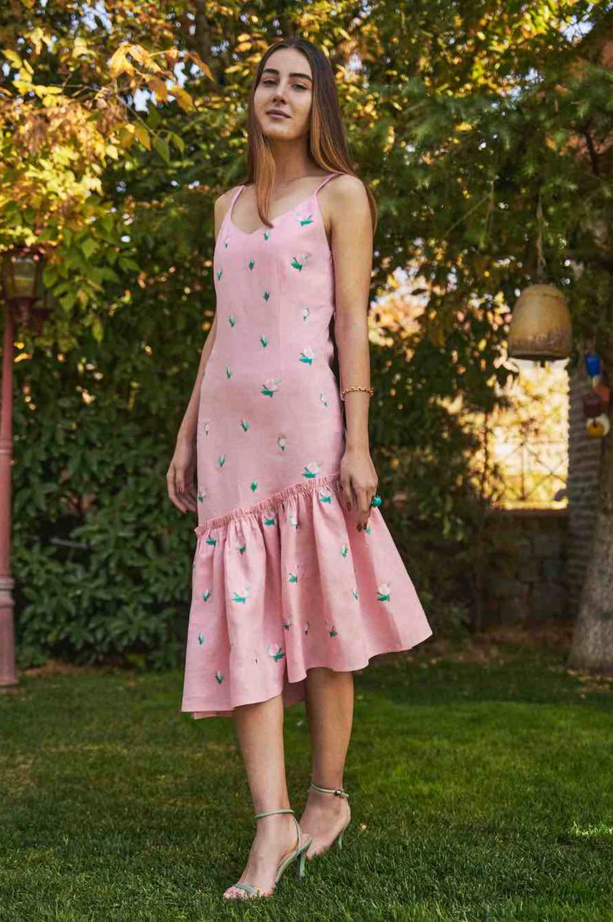 Fanm Mon Finike Linen Embroidered Dress.