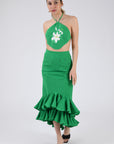 Simbi Lili Skirt Set Kelly Green Front