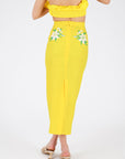Arina Skirt (Wanga Collection) Back VIew in Bright Yellow