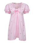 GRETA BOW FRONT DRESS IN LIGHT PINK