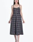 FRONT VIEW OF THE HURIYE DRESS WITH PLEAT FRONT