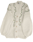 JASMIN WHITE BLOOM Wool Cardigan