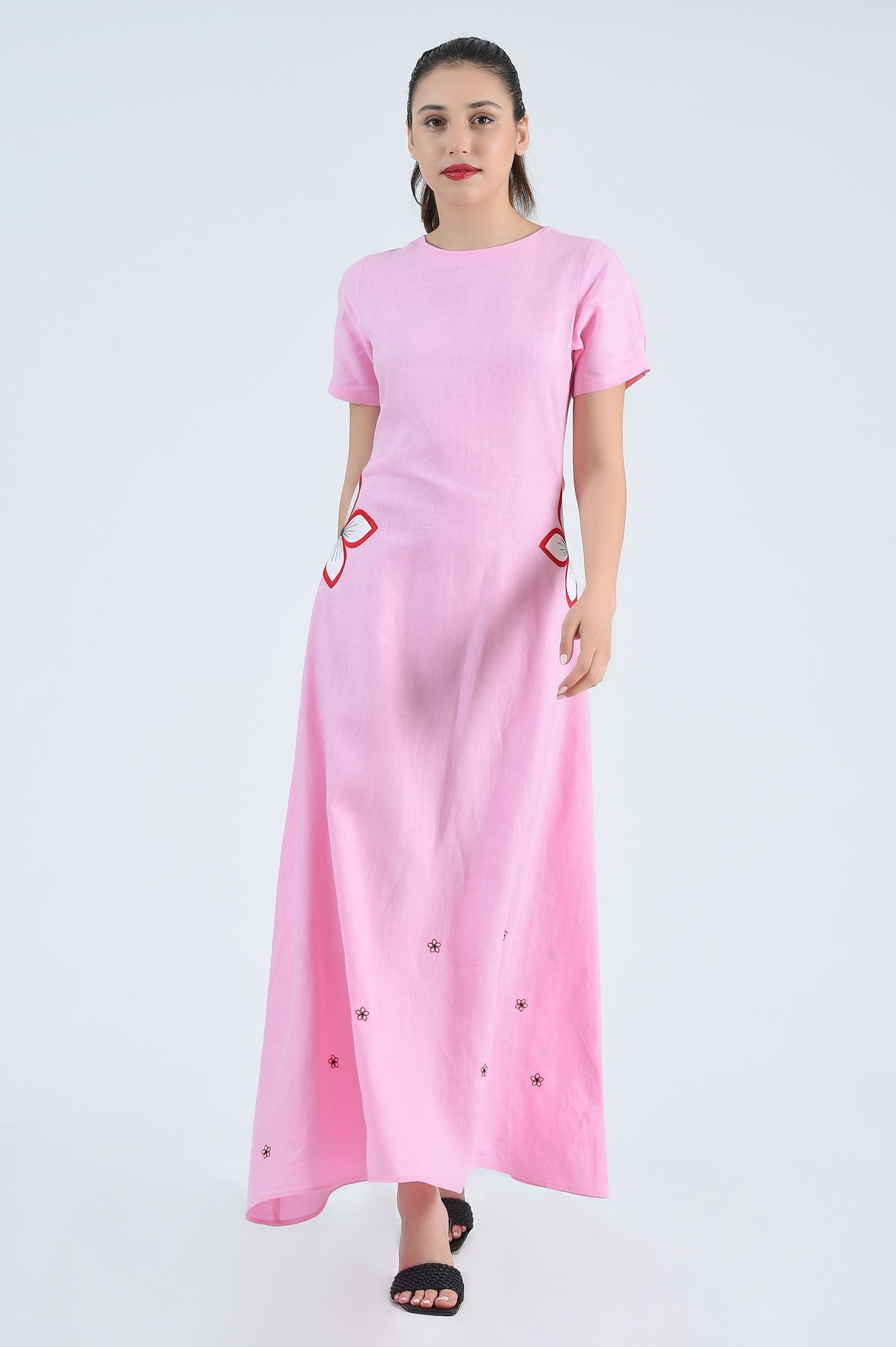 fanm mon pink dress Giamba Tulle Sleeve Midi Dress - Fanm Mon