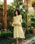 Fanm Mon Volant Ruffle Linen Dress
