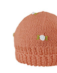 WINTER BLOOM WHITE ROSE Cotton Beanie Hat