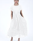 Zambak Dress In White