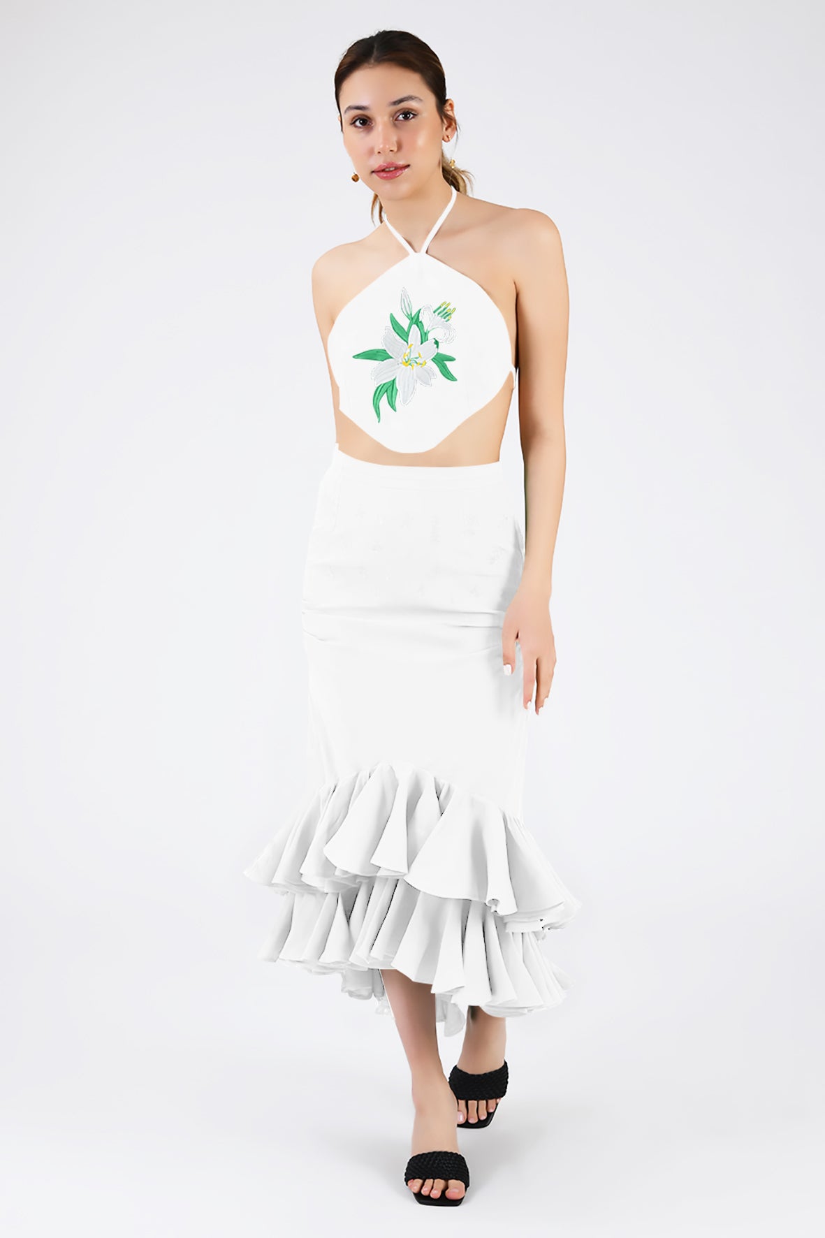 Simbi Lili Skirt Set in White