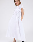 Valencia Tea Length Dress In White