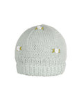 WINTER BLOOM WHITE ROSE Cotton Beanie Hat