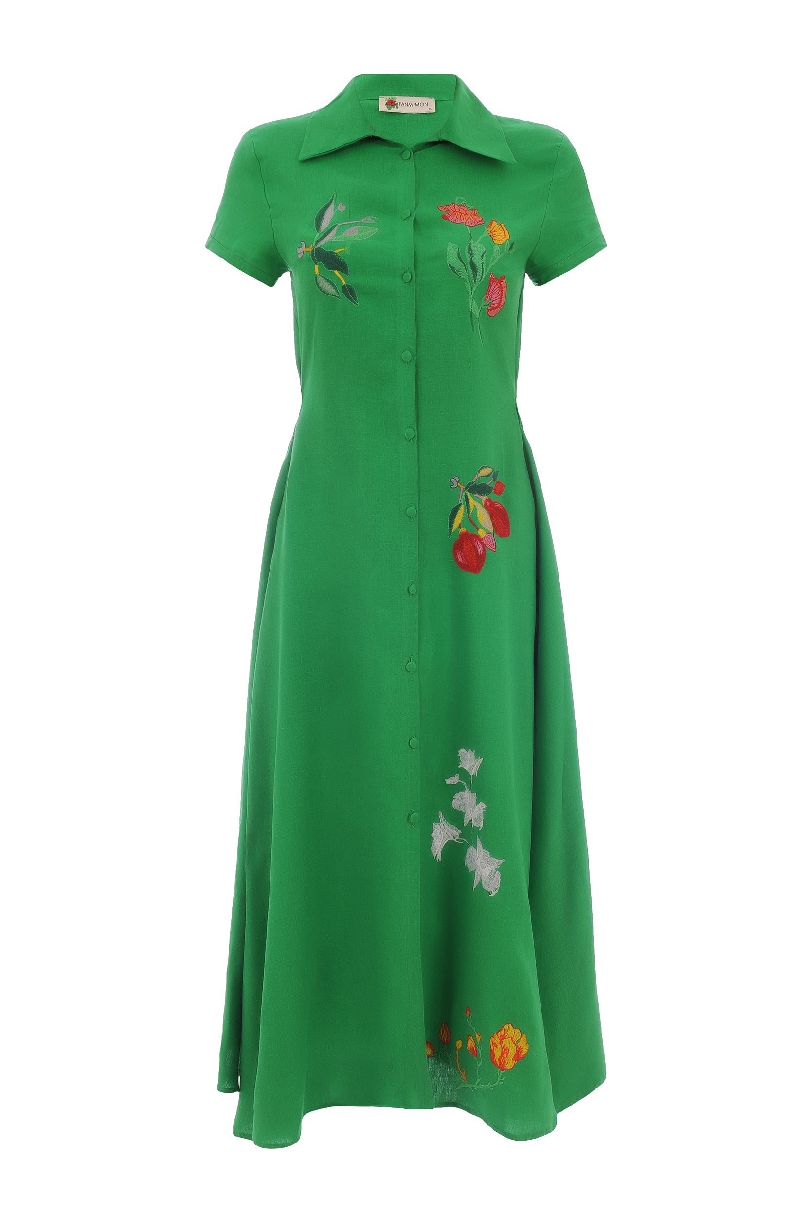 JUN SHIRT DRESS | Fanm Mon XXS / Kelly Green JUN SHIRT DRESS | Fanm Mon XXS / Kelly Green