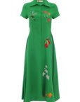 Fanm Mon Jun Dress In Kelly Green