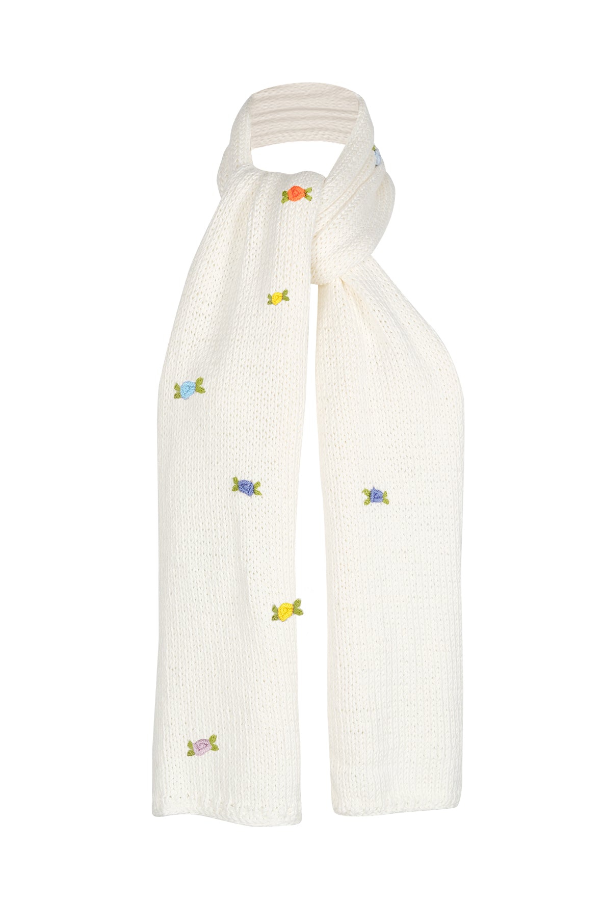 WILD FLOWERS ROSE BLOOM Cotton Scarf