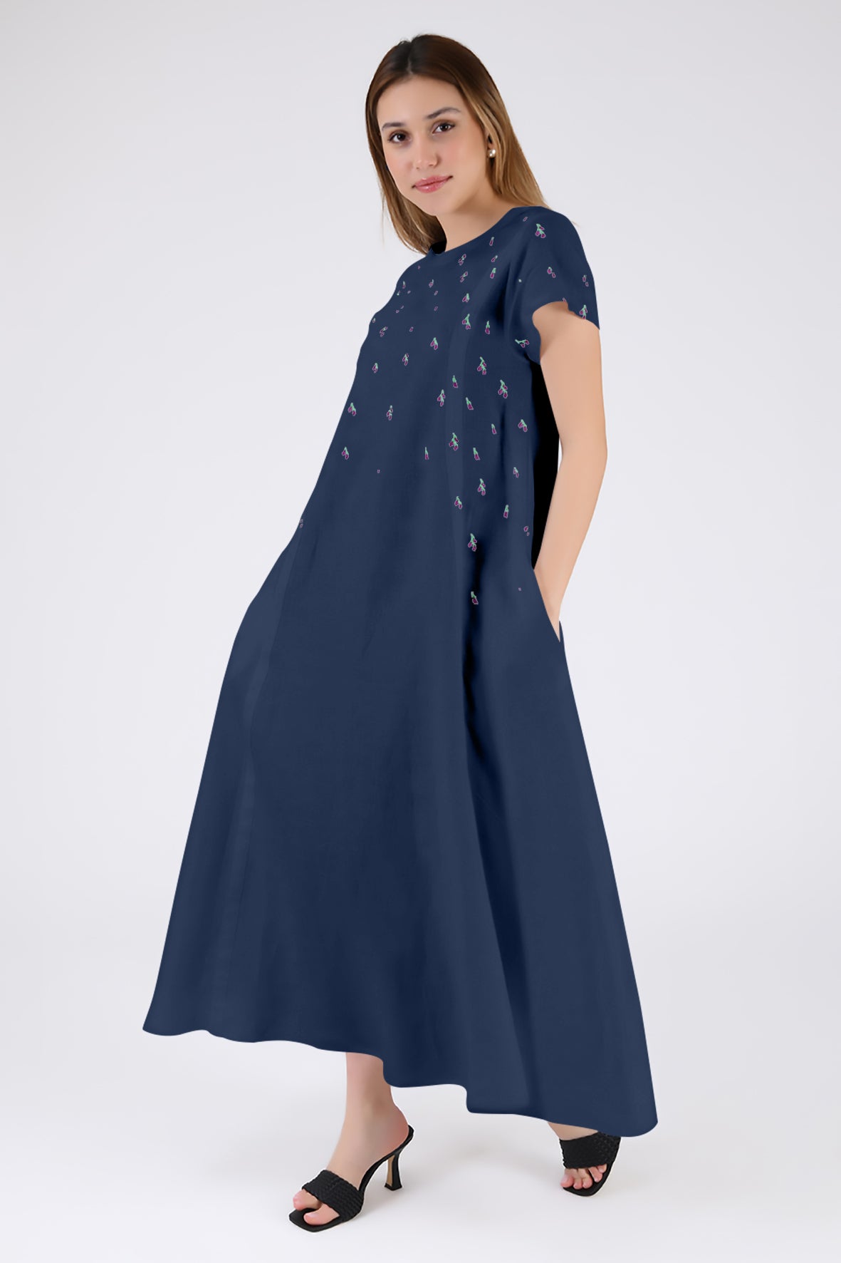Valencia Dress in Indigo Blue by Fanm Mon