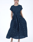 Zambak Dress In Indigo Blue
