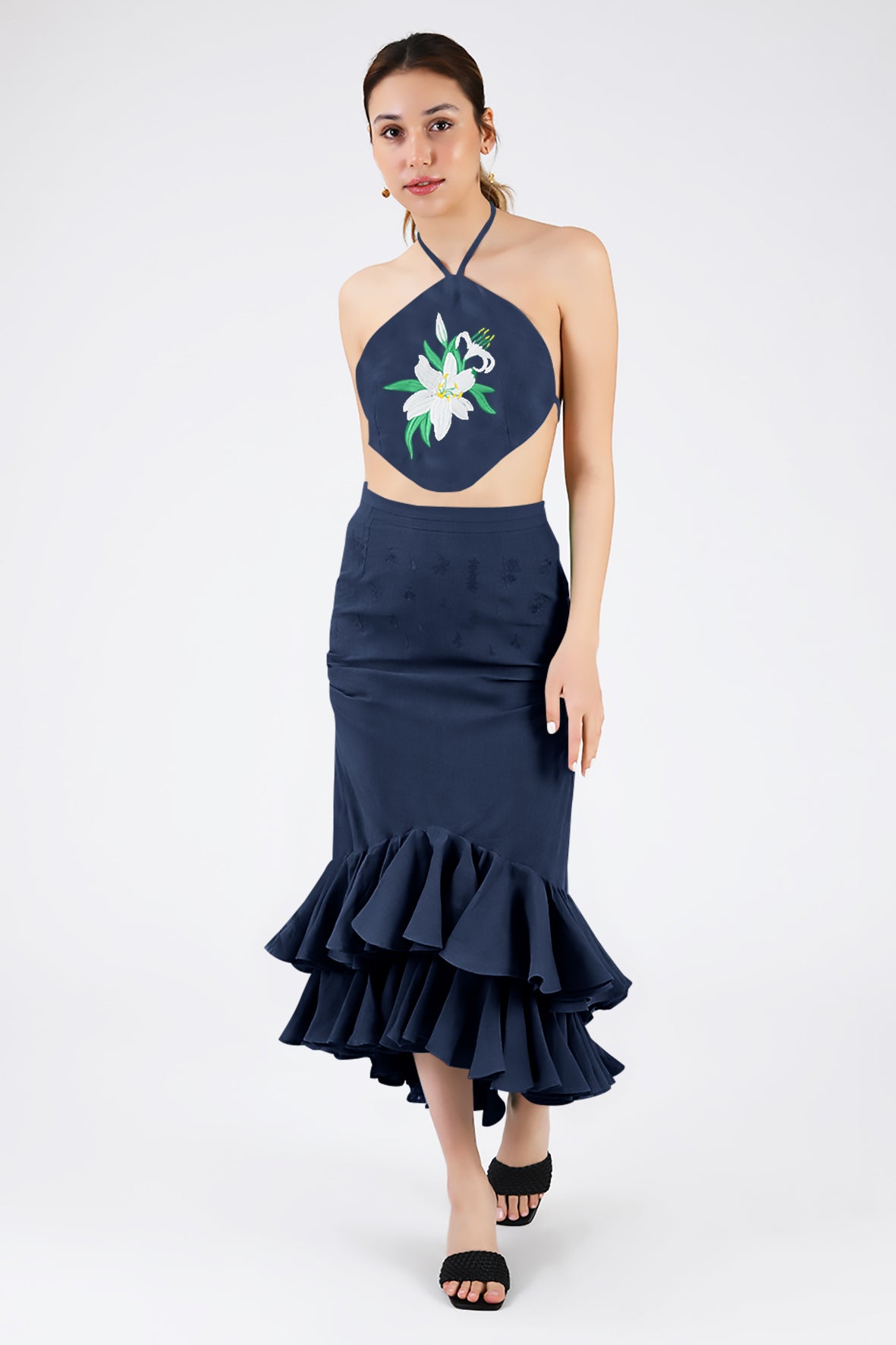 Simbi Lili Skirt Set in Indigo Blue
