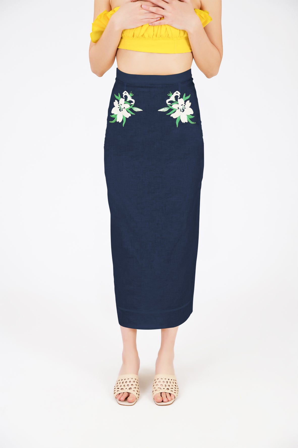 Arina Skirt (Wanga Collection) in Indigo Blue